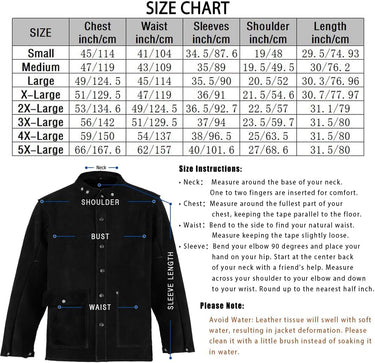 Leather Welding Jacket - Heat & Flame-Resistant Heavy Duty Split Cowhide Leather FR Work Safety Jacket